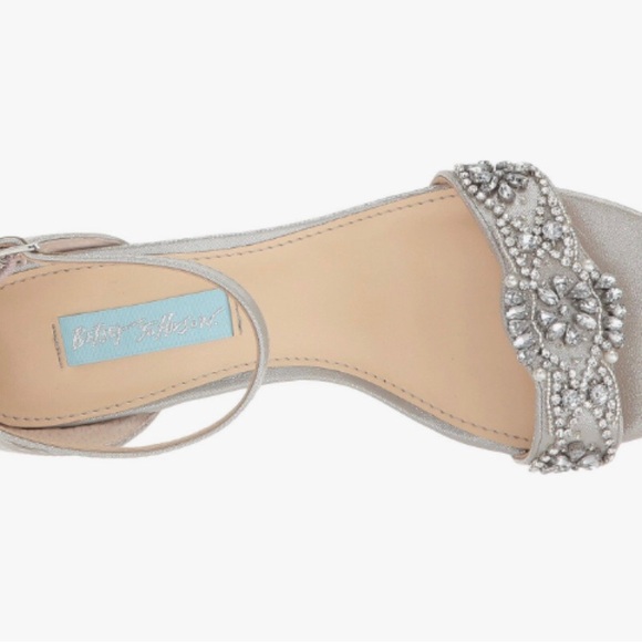Betsey Johnson Blue Sz 7.5W Silver NEW - Picture 4 of 7